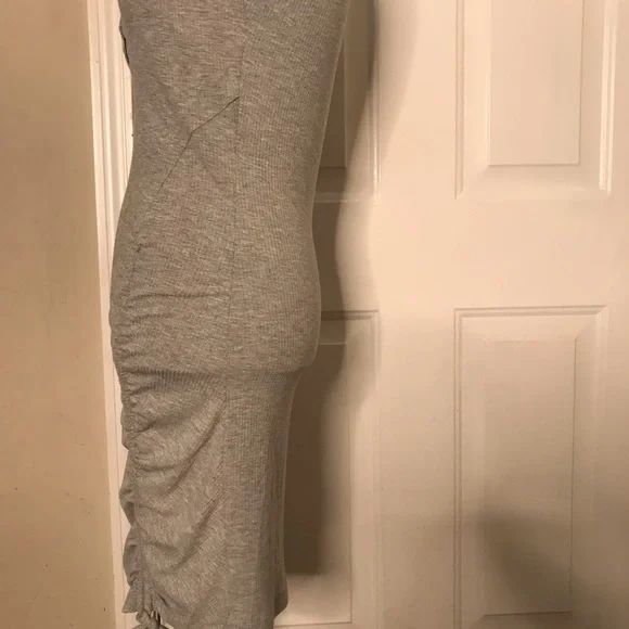 Grey Willow and Root Scrunched Ribbed T-Shirt Dress NWT - Picture 6 of 11